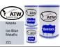 Preview: Mazda, Ice Blue Metallic, 22L: 500ml Lackdose + 500ml Klarlack + 250ml Härter - Set, von ATW Autoteile West.